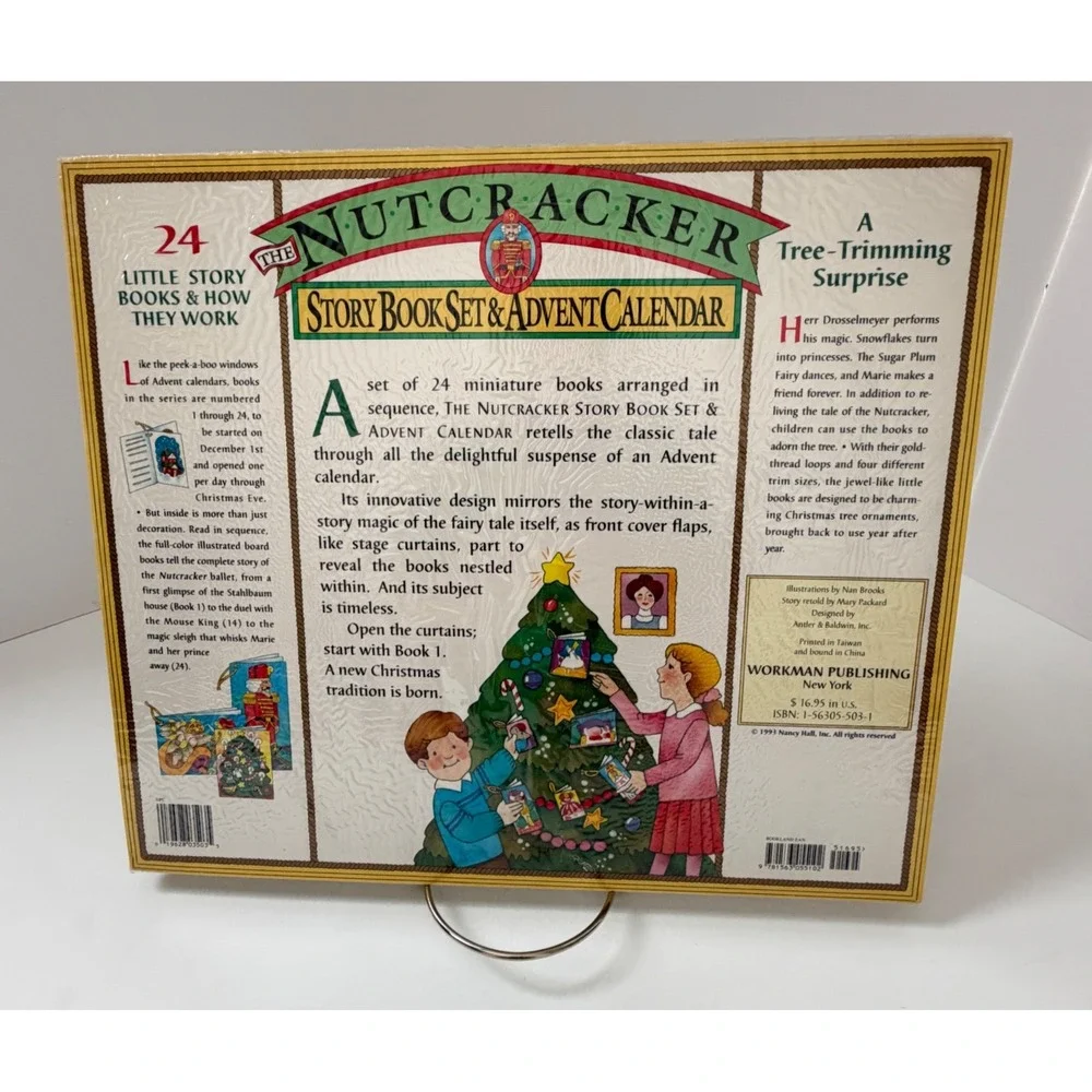 1993 Nutcracker Story Book Set Advent Calendar 24 Ornament Books Complete VTG